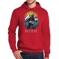 Unisex Adult I Believe in Sasquatch Bigfoot Funny Hoodie Sweatshirt, XL Red