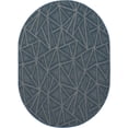 thumbnail image 1 of Indoor Outdoor custom size area rugs made in USA pattern Geometrical comes in Ten colors and Nine shapes rectangular,round,square,runners,oval,hexagon,octagon,half round - Blue, 7' x 9' Oval Area Rugs, 1 of 1
