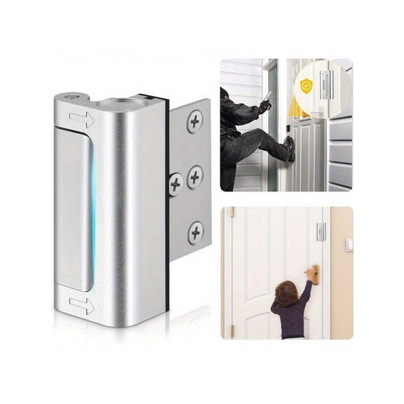 Home Security Door Lock Upgraded Metal Door Reinforcement Lock 3 Withstands 800 Lbs Of Impact For Inward Swing Doors Defender Security Door Lock Prevent Unauthorize