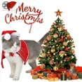 thumbnail image 2 of Luxtrada 3pcs/Set Pet Dog Christmas Hat and Red Scarf with Christmas Cloak Hooded Style Keep Warm Cat Dog Clothing (Size,L), 2 of 10
