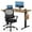 Rust 48" & Black, variant on edx Electric Standing Desk, Height Adjustable Desk, 40 x 24 Inches Ergonomic Stand up Desk