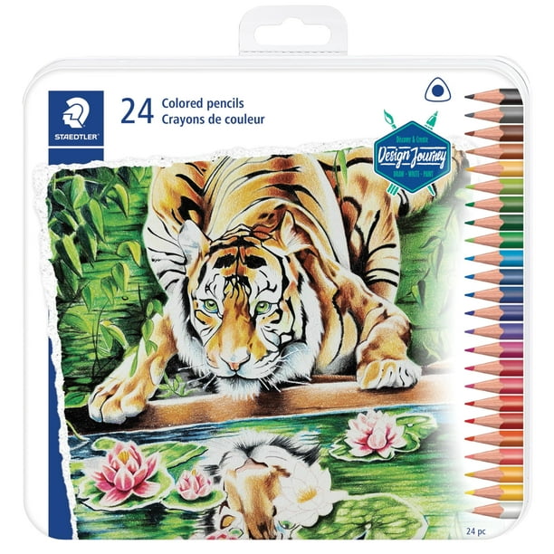 Lápices de colores STAEDTLER, paquete de 24 unidades, con forma triangular
