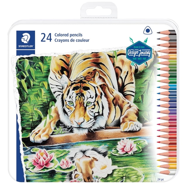 Lápices de colores STAEDTLER, paquete de 24 unidades, con forma triangular