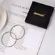 thumbnail image 4 of Aros grandes de 60 mm, plata de ley chapada en oro de 18 quilates, aros redondos pulidos, joyas, 4 of 4