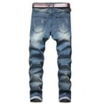 thumbnail image 4 of 2023 Men's Slim Fit Stretch Jeans Ripped Skinny Jeans Distressed Straight Leg Fashion Comfort Denim Pants, 4 of 8