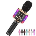 thumbnail image 1 of Micrófono de karaoke Amazmic Kids portátil Bluetooth negro dorado, 1 of 9