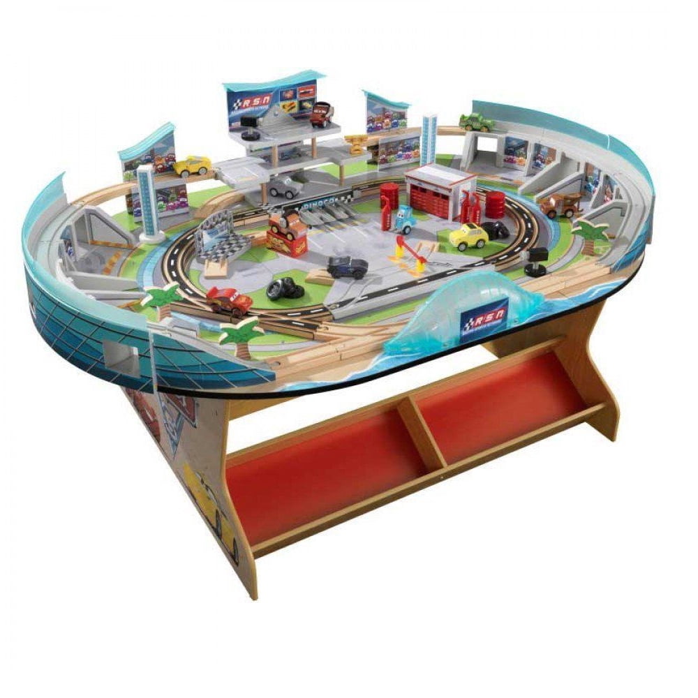 KidKraft Disney Pixar Cars 3 Florida Speedway Train Table Racetrack