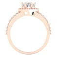 thumbnail image 4 of 1.49 ct Heart Cut Simulated Diamond Halo 14K Rose Gold Womens Engagement Ring, 4 of 5
