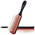 thumbnail image 3 of black  9-Rows Detangling Hair Brush Denman Detangler Hairbrush Scalp Massager Straight Curly Wet Hair Comb for Women Men Home Salon, 3 of 6