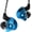 Blue, variant on CCZ Melody in ear  Headphones, hifi 1DD 1BA Drivers iem Earphones, Wired Earbuds with Crisp Clear Sound, 3.5mm Corded Earbuds for Singers Musicians Drummer Studio (Purple, without microphone)