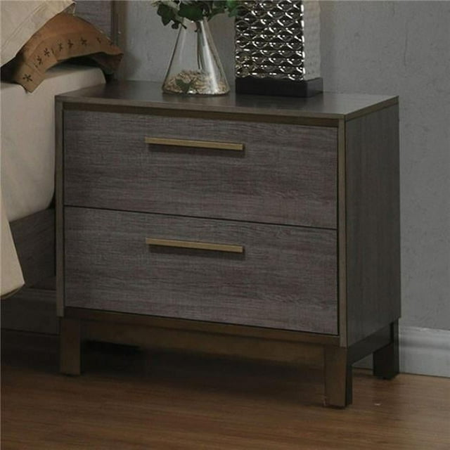 Benzara BM123878 Manvel Contemporary Style Night Stand, Antique Gray