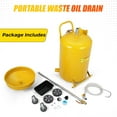 thumbnail image 4 of Luku Waste Oil Drain Tank, 20 Gallon Portable Oil Drain Container, Air Operated Drainage Fluid Fuel Transfer Drainage with Adjustable Funnel Height, Waste Oil Change Tank with 360° Wheels & Toolbox, 4 of 7