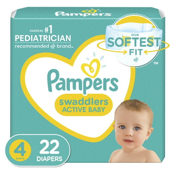 Beweren landbouw seksueel Pampers Swaddlers Diapers, Soft and Absorbent, Size 4, 22 Ct - Walmart.com