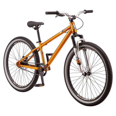 Mongoose PT26 Dirt Jump Bicycle  Pump Track  Single Speed  26 In. Wheels  Copper