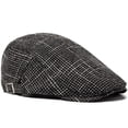 thumbnail image 3 of Gorro Gatsby Newsboy con gorra plana en mezcla de lana de pata de gallo para hombre, 3 of 3