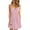 Pink, variant on Lmnyox Women's Sleeveless Mini Dress Wide Strap Round Neck Dress Flowy Summer Casual Short Dress