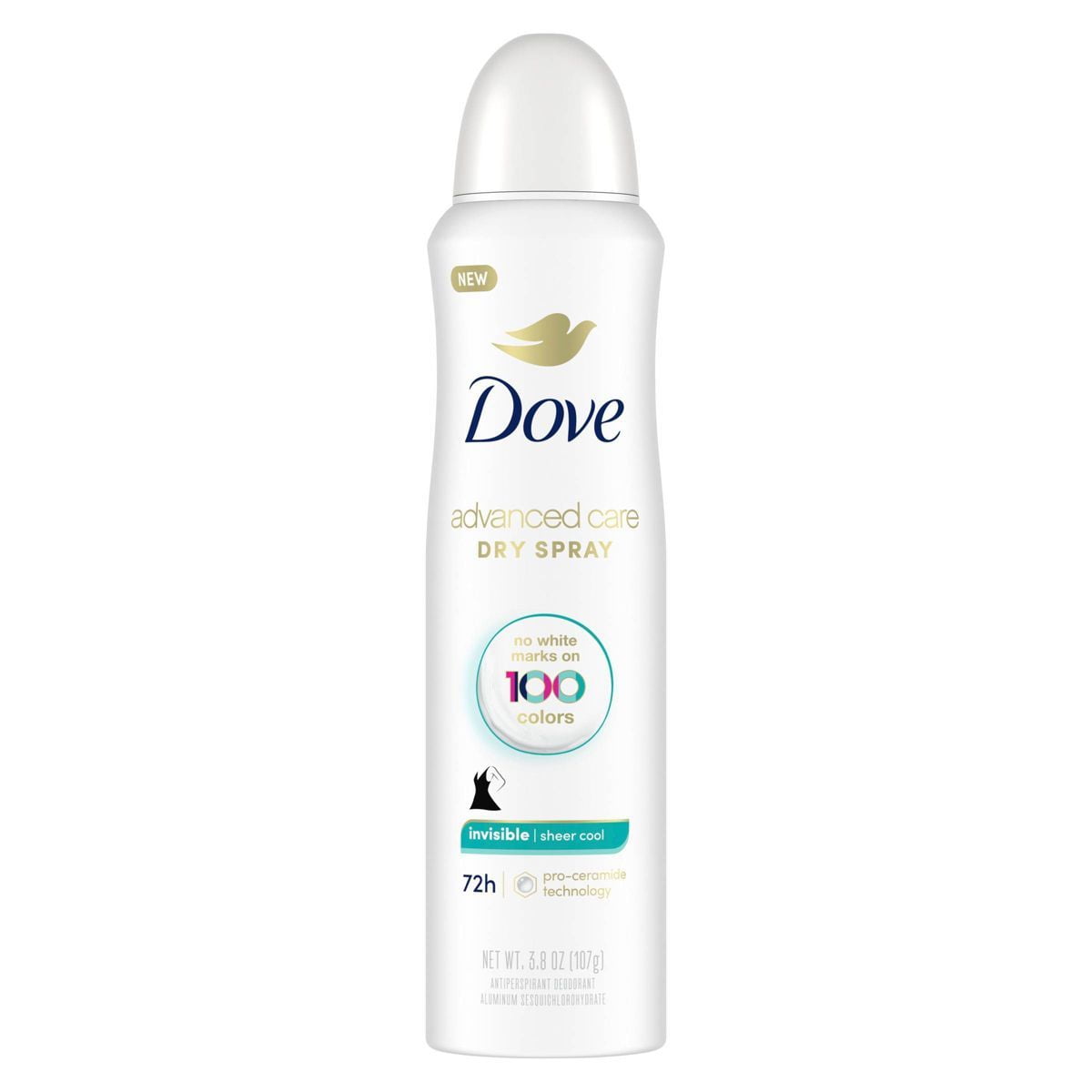 2X - Dove Beauty Advanced Care Sheer Cool 72-Hour Women's Antiperspirant Deodorant Dry Spray - 3.8oz