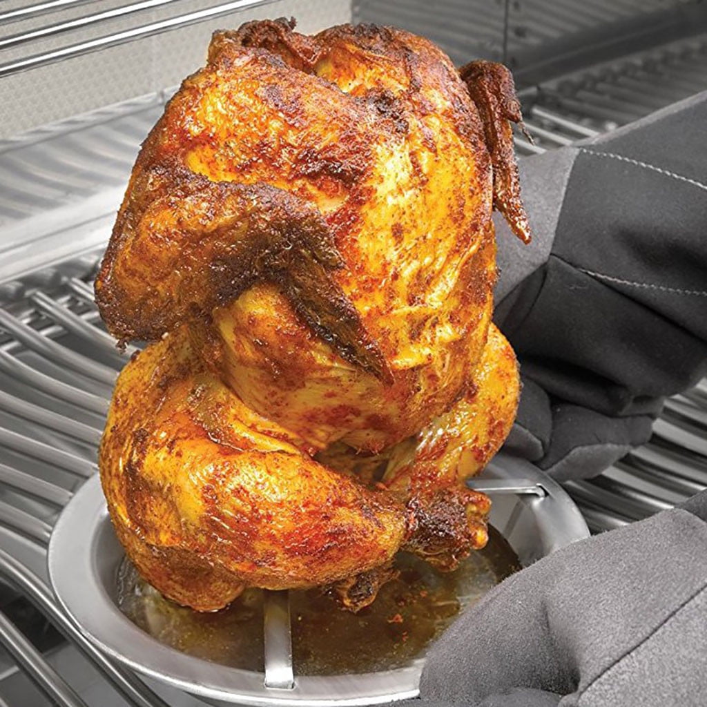Roast Chicken Holder Stainless Steel Upright Roaster Rack BBQ Stand