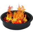 thumbnail image 3 of 45 Inch Smokeless Fire Pit, Round Wood Burning Fire Pits, Heavy Duty Firepits with Poker for Backyard, Bonfire, Outdoor 2.5mm Thickness Steel Black, 3 of 18