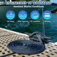 thumbnail image 6 of Kohree 4 Pack Boat Dock Lines - 15 'x 3/8" Double Braided Nylon Boat Dock Lines with 12" Eyelet,Navy Blue, 6 of 10