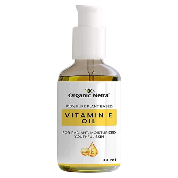 Aceite de Vitamina E 100% Puro de Plantas Organic Netra para Piel Radiante e Hidratada para Hombre y