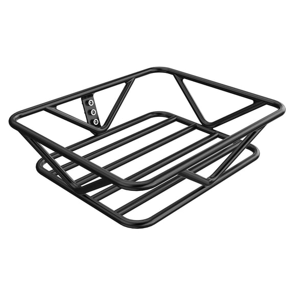 HELOKEEP Front Bike Basket for COCO Electric Bike, Steel Metal Wire Basket with Bolt-On Mount, Matte Black, Cargo Rack for Ebike Scooter Bicycle Accessories