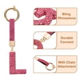 thumbnail image 4 of Encanto de letra L de Uxcell, encanto de alfabeto de rhinestone para hacer joyas, rojo rosa, 4 of 6