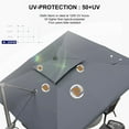 thumbnail image 3 of PURPLE LEAF Outdoor Cantilever Umbrellas with Base Square Large Patio Umbrella Offset Umbrella with 360°Rotation Tilting And Hanging Double Top, 10FT,Grey, 3 of 14