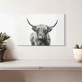 thumbnail image 2 of Elephant Stock Highland Bull I Wall Art - Horizontal Canvas Wall Art - Living Room Wall Decor - Animal Canvas - Black And Gray Decor By Sisi And Seb - 12" x 8", 2 of 8