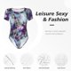 thumbnail image 4 of Balery Purple Marble Texture Body de cuello redondo de manga corta para mujer Tops de manga corta Tops básicos-Medium, 4 of 7