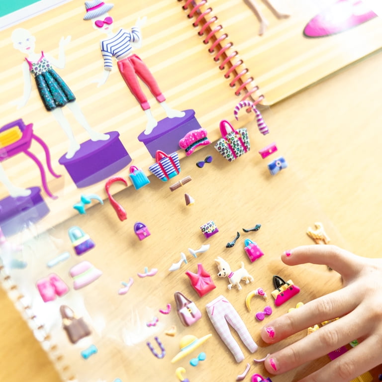 Melissa & Doug Puffy Sticker Activity Book: Giorno Di Glamour - Libro Con 196 Adesivi Riutilizzabili Per Bambine - 4