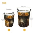 thumbnail image 3 of Balery Sunflower Cowboy Hat Cow Cesta de ropa redonda con asas, impermeable, independiente, para ropa, juguetes, dormitorio y familia-Small, 3 of 6