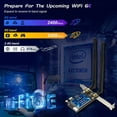 thumbnail image 4 of EDUP PCIe WiFi 6E Card Bluetooth 5.2 AX5400 Mbps AX210 Tri-Band 6Ghz/ 5.8GHz/2.4GHz PCI-E Wireless WiFi Network Adapter, 4 of 5