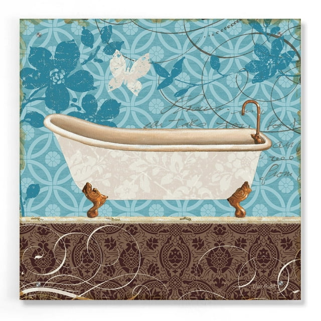 Epic Art 'Eco Motif Bath I' by Lisa Audit, Acrylic Glass Wall Art, 24"x24"