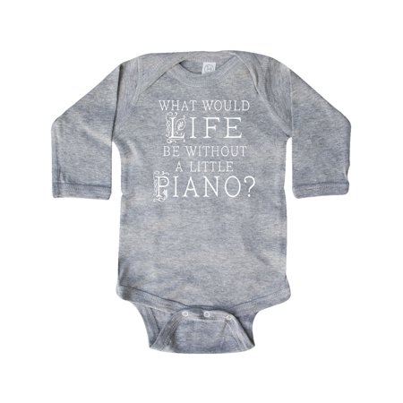 

Inktastic Piano Music Quote for Pianist Gift Baby Girl Long Sleeve Bodysuit