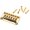 Golden, variant on hejhncii 6 String Hard Tail Fixed Guitar Bridge with Screws & Wrench Top Load Tailpiece