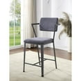 thumbnail image 3 of Acme Cargo Counter Height Chair (Set-2) Fabric & Gunmetal, 3 of 6