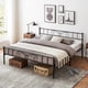 thumbnail image 1 of Estructura De Cama Moderna y Minimalista con Plataforma Metálica, Incluye Cabecero y Piecero, Espacio De Almacenamiento De 31 Cm Debajo De La Base, No Requiere Colchón De Muelles, 1 of 5
