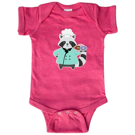 

Inktastic Chef Raccoon Donut Cook Gift Baby Boy or Baby Girl Bodysuit