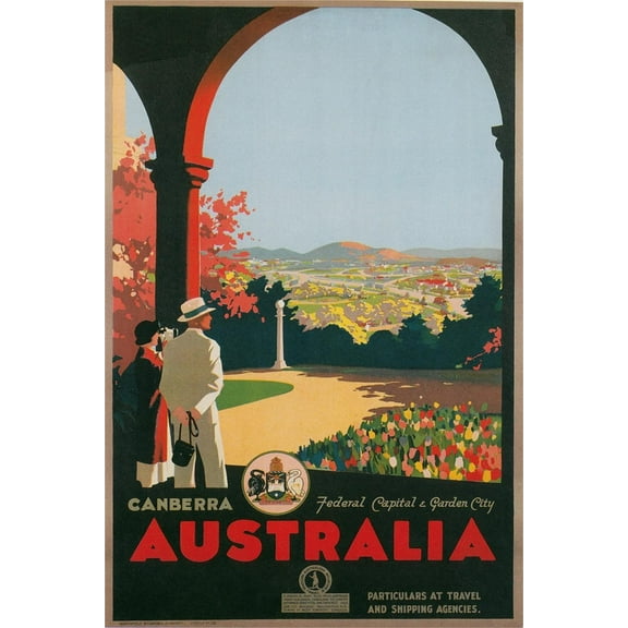 Art.com Australia Travel Poster, Canberra Art Print, 16" x 24"