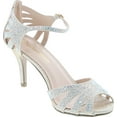 thumbnail image 7 of City Classified Reason Women's Strappy Open Toe Rhinestone Low Heel, 7 of 7