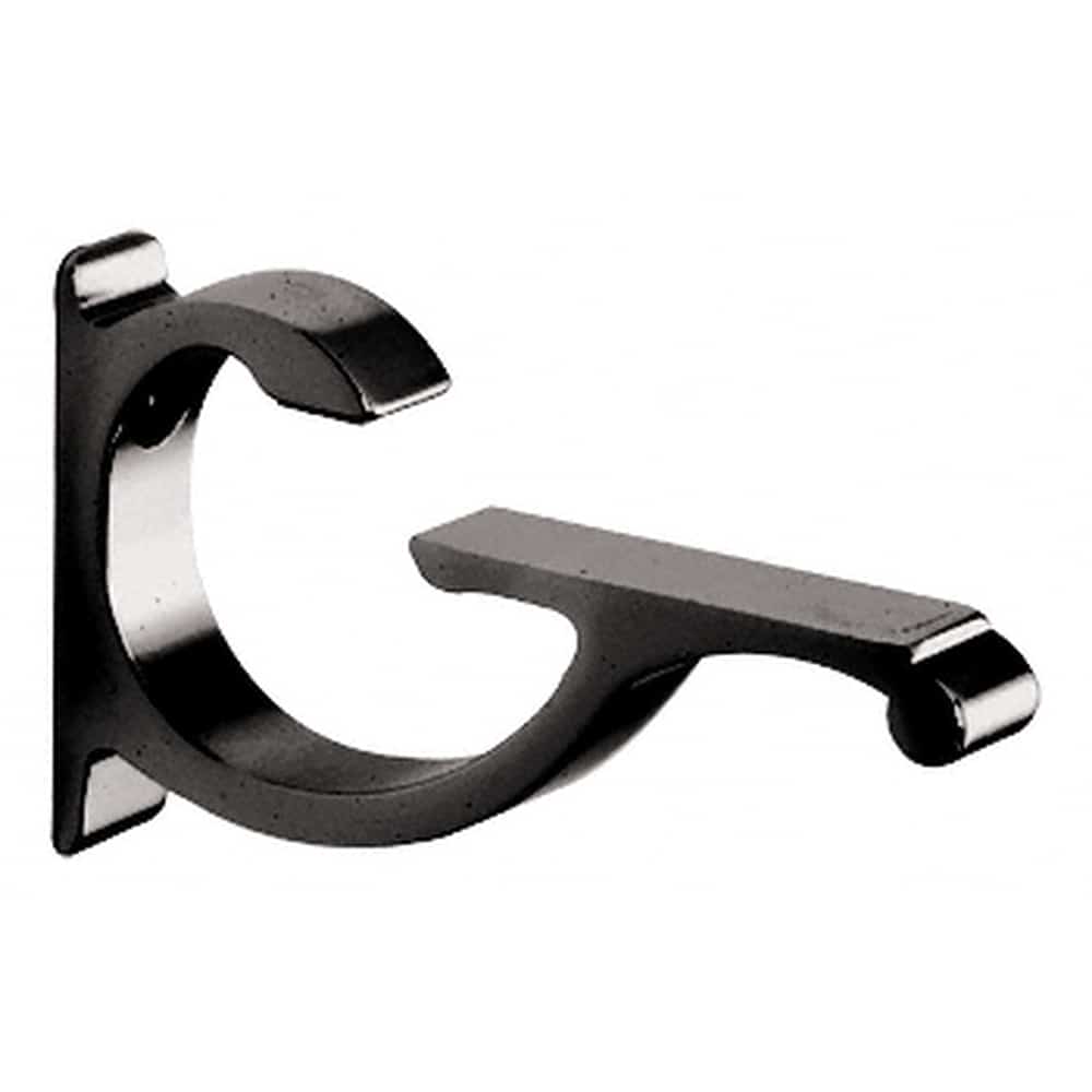 CRL CC75BL Black Designer Aluminum Shelf Bracket for 5/8" to 3/4" Glass