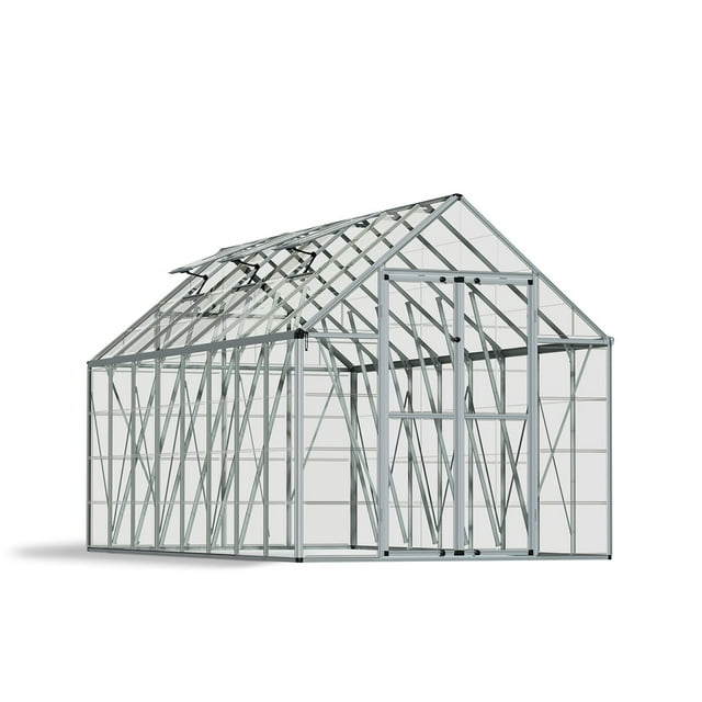 Palram - Canopia Snap & Grow Silver Greenhouse - 8' × 12'