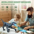 thumbnail image 3 of JUGAAD LIFE Remote Control Dinosaur Toys for Kids Boys Walking Robot RC T-Rex with Lights and Sounds Dinosaur Toy Gifts for Boys Girls Age 3-5, 5-7, 8-12 Years Old - Blue, 3 of 7