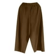 thumbnail image 4 of CHWGFWL Trousers Pants for Women Ladies Casual Loose Trousers With Elastic Waist Loose Bloomers Flowy Pants for Women Womens Pants(A,XXL), 4 of 6