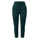 thumbnail image 3 of WILLBEST Pantalones Casuales de Mujer, Pantalones de Trabajo Cortos de Cintura Alta, Pantalones Con Cremallera, Pantalones Casuales Holgados, Cintura Elástica, Pierna Ancha, Moda Con Bolsillo, 3 of 4
