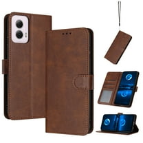 for Motorola Moto G 5G (2024) with RFID Blocking Wallet case Credit Card Holder,Flip Book PU Leather Phone case Shockproof Rugged Cover Women Men for Motorola Moto G 5G (2024),Brown