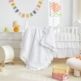 thumbnail image 2 of Juego de Ropa de Cama para Mini Cuna UOZZI 3 Piezas Acolchadas Blancas, 2 of 8