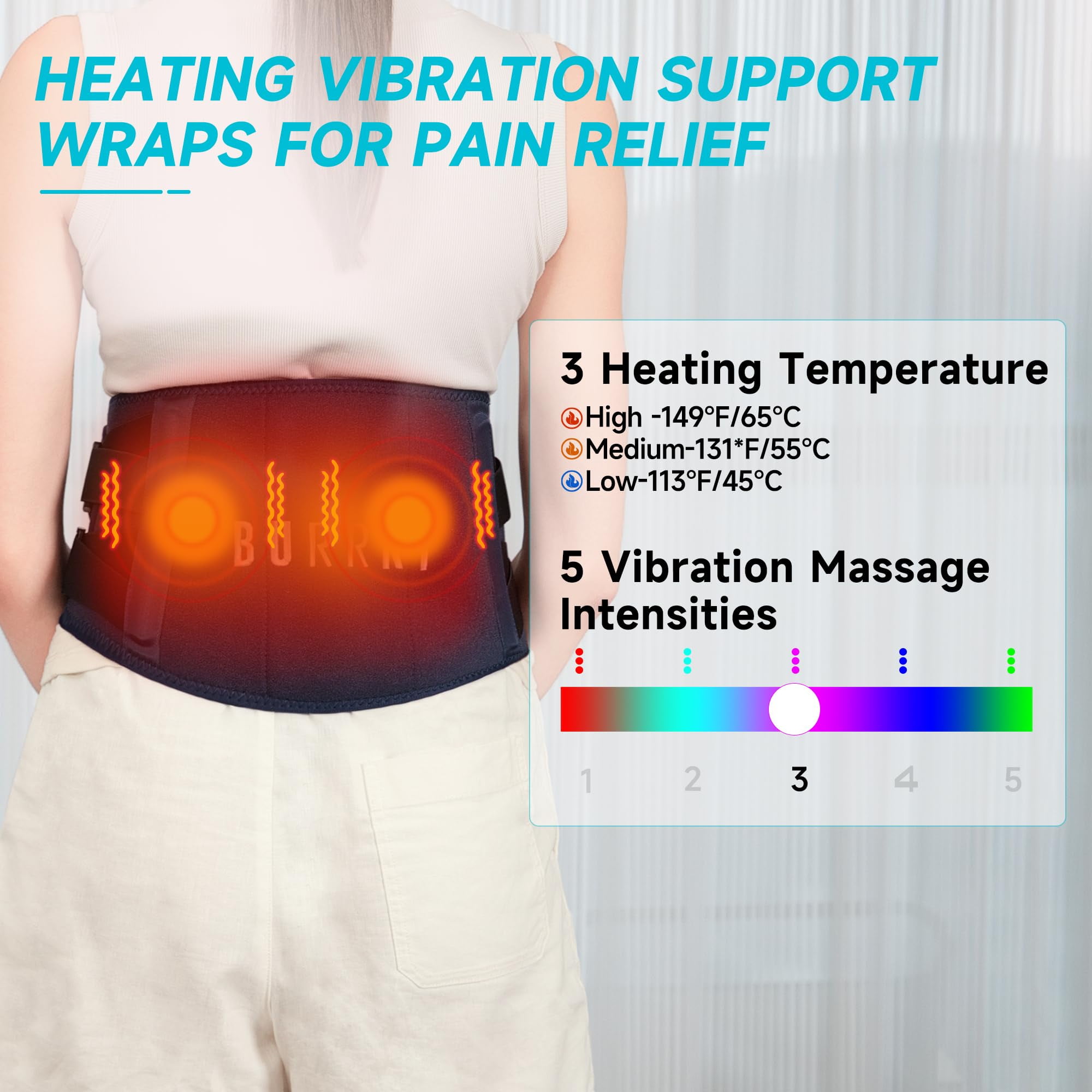 BURRKI 子宮温熱ベルト 4000mAh BURRKI 子宮温熱ベルト 4000mAh