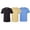 Black/AthleticGold/CarolinaBlue, variant on Undershirt T-Shirt, 3-Pack, Soft Modal-Cotton-Blend White Undershirts, Moisture-Wicking